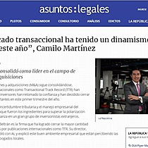 El mercado transaccional ha tenido un dinamismo enorme este ao, Camilo Martnez